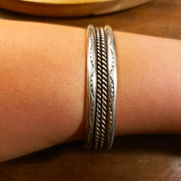 Vintage Sterling Silver Cuff Bracelet